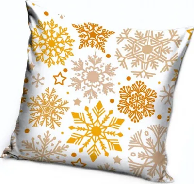 Produktbild von Weihnachtsbezug Frosty flakes weiß 40x40 cm