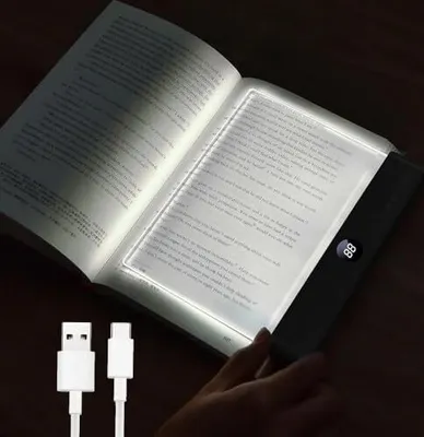 Produktbild von Maxspace Leselampe Buch, 3 Lichtfarben Dimmbares LED Buchlampe mit Timer, Wiederaufladbare Buch für Nachtlesungen im Bett (Schwarz)