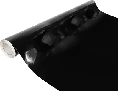 Produktbild von Klebefolie Möbel 150x100 cm - Schwarz Glanz - Möbelfolie mit Luftkanal-Kleber - Klebefolie selbstklebend für Küche, Möbel und Auto - Folie für Möbel