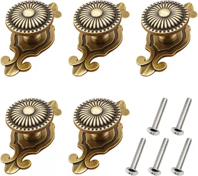 Produktbild von Set mit 5 Möbelknöpfen, Vintage-Schrankknöpfen, Schubladenknöpfen, Türknöpfen, antiken Möbelgriffen, runden Kleiderschrankknöpfen