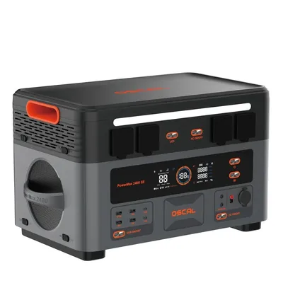 Produktbild von OSCAL PowerMax 2400 SE Tragbare Powerstation 2016Wh 2400W LFP Camping Solarladung für Camping Notstrom Outdoor