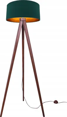 Image de Lampadaire TRIPOD en bois doré