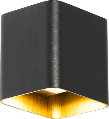 Produktbild von Moderne Wandleuchte Schwarz inkl  LED IP54 Quadratisch Evi