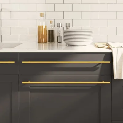 Produktbild von "im  " Möbelgriffe 10 Stk. Golden 480 mm Edelstahl - Schrankgriffe CC8990