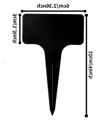 Produktbild von 100 Stück wetterfeste Pflanzenschilder für den Außenbereich, 6 x 10 cm, Pflanzenstecker zum Beschriften, Stecketiketten für Gemüse, Kräuter und Blumen