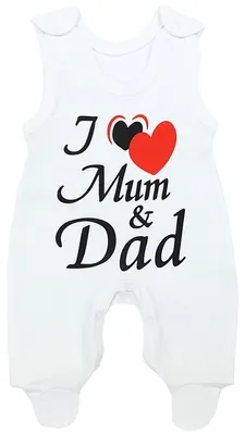 Produktbild von TupTam Unisex Baby Strampler mit Spruch I love Mum and Dad, Farbe: I love Mum and Dad, Größe: 56