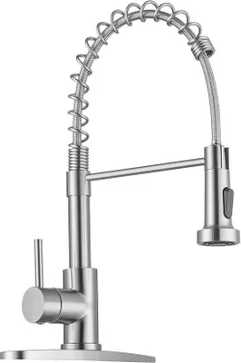 Produktbild von Famanu Küchenarmatur mit Pull-Down Brause und Einhebelmischer - Edelstahl gebürstet