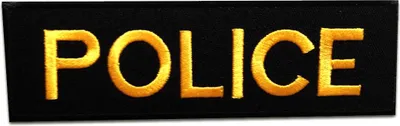 Obrázek produktu pro Policejní logo - nášivka, nažehlovací nášivka, nažehlovací aplikace, nášivky, nažehlovací, velikost: 12,5 x 4 cm