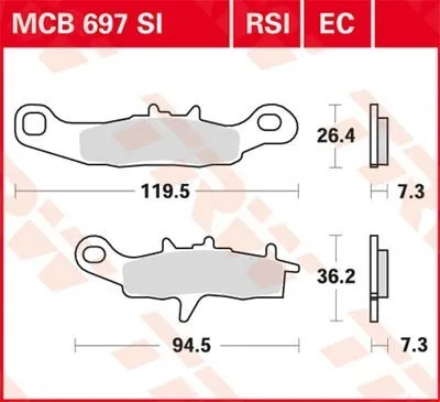 Immagine prodotto di TRW Set di pastiglie freno EC MCB697EC KX80 RM85 RD