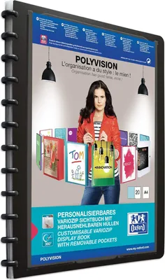 Produktbild von Oxford Ringmappe polyvision mit vario-zipp-Prinzip 20 Hüllen