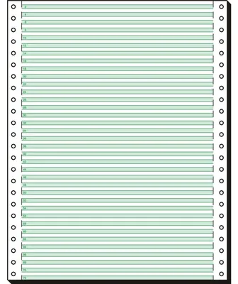 Produktbild von SIGEL 12247 Computerpapier 12"x240 mm, A4, LP, 60 g/m², 1f, grüne Lesestreifen 1/6", 2000 BL, Endlospapier