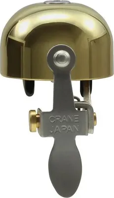 Produktbild von Fahrradklingel - E-Ne-Klemme - Bandhalterung - Poliertes Gold - Crane Bell