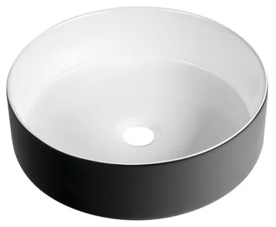 Obrázok produktu pre Keramické umývadlo FIASTRA 40 cm, čierna matná/biela