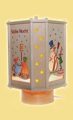Produktbild von Laterne "Stille Nacht" elektrisch drehend Höhe= 33cm NEU
