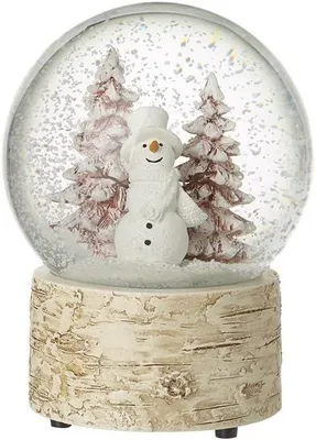 Produktbild von Schneemann im Wald, musikalische Weihnachtskugel