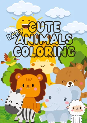 Produktbild von Cute Baby Animals Coloring Book