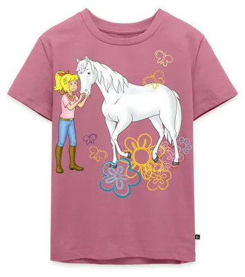 Produktbild von Spreadshirt Bibi Und Tina Bibi Kuschelt Mit Stute Sabrina Kinder Premium T-Shirt, 98/104 (2 Jahre), Mauve