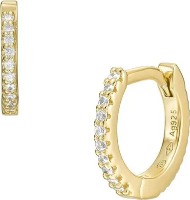 Produktbild von Fossil Ohrringe Damen Ellis Pavé Glitz Silber Gold-Ton JFS00630710