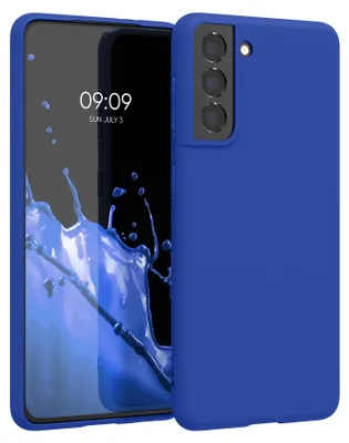 Produktbild von kwmobile Handyhülle für Samsung Galaxy S21 Hülle - TPU Case - Kabelloses Laden - Schutzhülle Cover in Baltik Blau