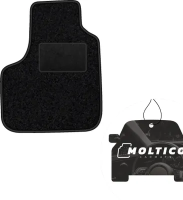 Produktbild von moto-MOLTICO Fahrer Fußmatte Auto Velours Fahrerseite Autoteppiche Schwarz Fahrermatte 1-teilig passend für Opel Frontera A 1992-1998
