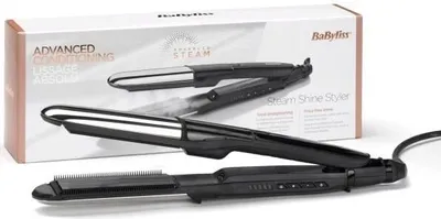 Produktbild von Dampf Haarglätter Babyliss ST496E, Steam Shine, Professionell, Bis zu 230°C, 5 Digitale Temperaturen, Ionische Anti-Frizz-Funktion