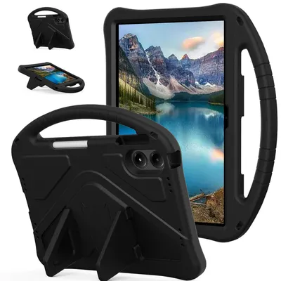 Image de Étui pour enfant pour tablette Blackview Tab 9 WiFi 11" 2025, étui léger en EVA résistant aux chocs, avec support pliable et poignée. Couleur : noir