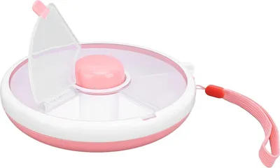 Image de 360 ° rotation boîte à goûter grande capacité scellée enfants fruits - boîte de rangement - paquet avec couvercle pour la maison Coral Pink