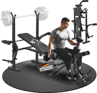 Produktbild von Famanu Multifunktionale Halterbank - Inklappbare und Verstellbare Fitnessbank für Zuhause