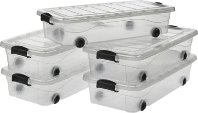 Produktbild von 5 Stück Aufbewahrungsboxen 780x394x177 mm - 30L Volumen