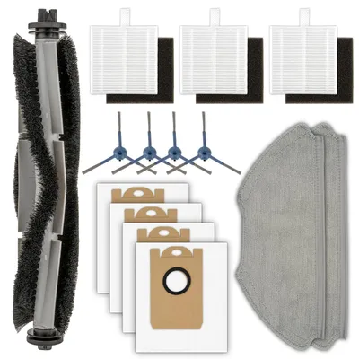 Ersatzteil-Set 14-tlg. für Roboter-Staubsauger: Bürsten, Filter, Pads