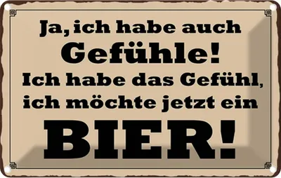 Produktbild von vianmo Blechschild 12x18 cm habe Gefühl ich möchte ein Bier Spruch Zitat
