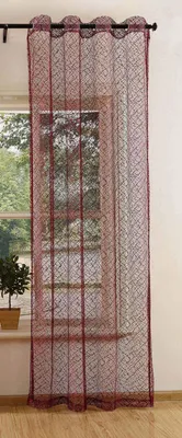 Netzvorhang mit Ösen, bordeaux, 245x140 cm, 1 Stück