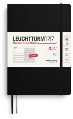 Produktbild von LEUCHTTURM1917 Wochenkalender 2027 Medium (A5) mit Notizbuch, liniert - Terminpl