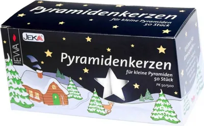 Produktbild von EWA Pyramidenkerzen 50er Pack - Weiß