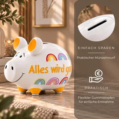Produktbild von Lustige Spardose Sparschwein SCHWARZGELD schwarz 12,5 cm