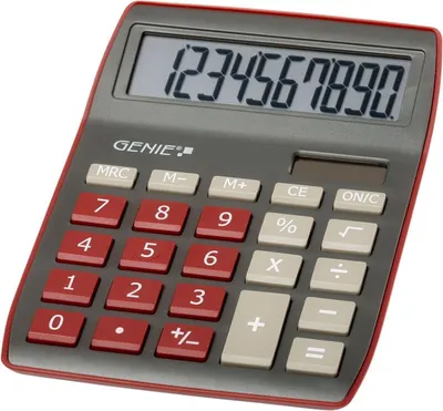Obrázek produktu pro Genie 840 DR, Desktop, Kalkulačka s displejem, 10 číslice/číslic, Sklápěcí display, Baterie / Solár, Červená