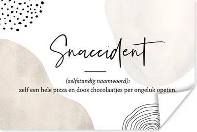 Produktbild von MuchoWow® Poster Zitate - Snaccident definition - Sprichwörter - Wörterbuch 120x80 cm - Bilder