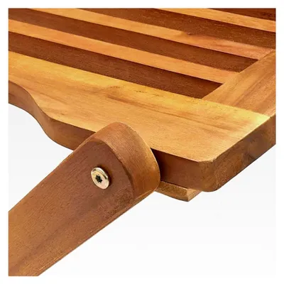 Produktbild von 4X Klappbare Gartenstühle aus massivem Akazienholz mit hoher Rückenlehne