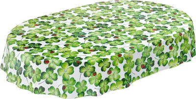Produktbild von Tischdecke Wachstuch Tiere Grün Robust Wasserabweisend Oval Breite 140 cm Länge 220 cm