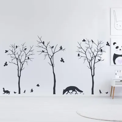 Set aus Waldtieren und Pflanzen – Decords Wandtattoo, Produktansicht 1