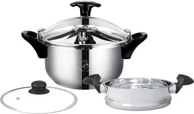 Produktbild von Schnellkochtopf / Couscous-Pfanne 2 in 1 - 10 Liter - Ø 26 cm - Induktion