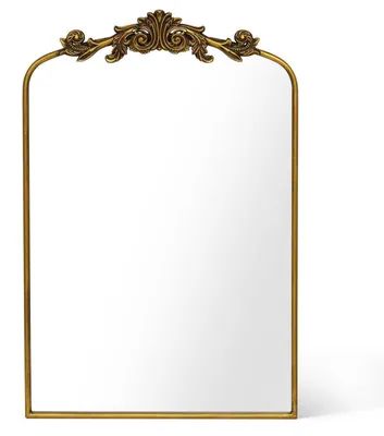 Produktbild von Wandspiegel Barock Gold 60x90 cm Gewölbt Antik-Vintage mit Bogendekor
