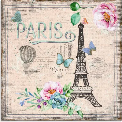 Produktbild von ARTland Glasbild Paris - meine Liebe Größe: 50x50 cm