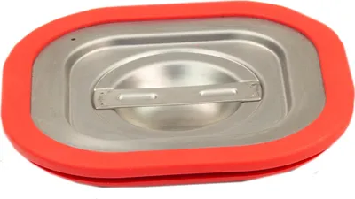 Immagine prodotto di Coperchio GN gastronorm 1/6 con bordo in silicone in acciaio inox GVK ECO