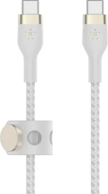 Productafbeelding van Belkin Flex USB-C naar USB-C kabel, tot 60W, 3 meter, wit. Artikelnummer: CAB011bt3MWH