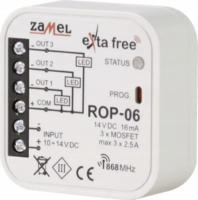 Produktbild von 3-Kanal Smart Home Funkempfänger ROP-06