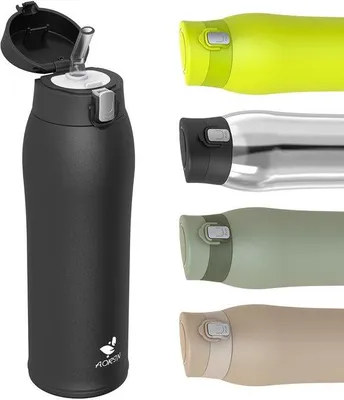Productafbeelding van RVS Drinkfles met Strohalm, BPA-vrij
