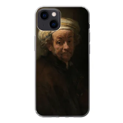 Produktbild von MuchoWow® Handyhülle Schutzhülle Hülle für iPhone 13 Selbstbildnis als Apostel Paulus - Gemälde von Rembrandt van Rijn Silikon Softcase Handy Hülle - Karteninhaber