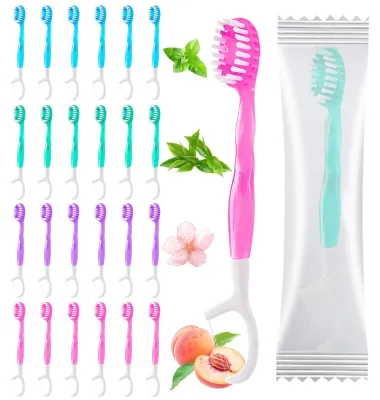 Immagine prodotto di Set mini spazzolino da denti multifunzione 5-in-1, con spazzolini e pulitore per la lingua