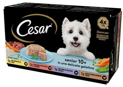 Productafbeelding van Cesar selectie hondenvoer voor de groententuin, met wild, kip en groenten, 150 gram, 14 porties